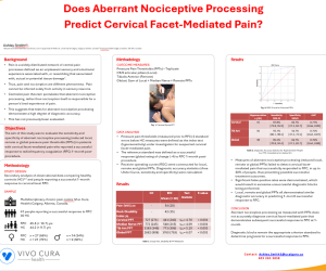 Does Aberrant Nociceptive Processing Predict Cervical Facet-Mediated Pain